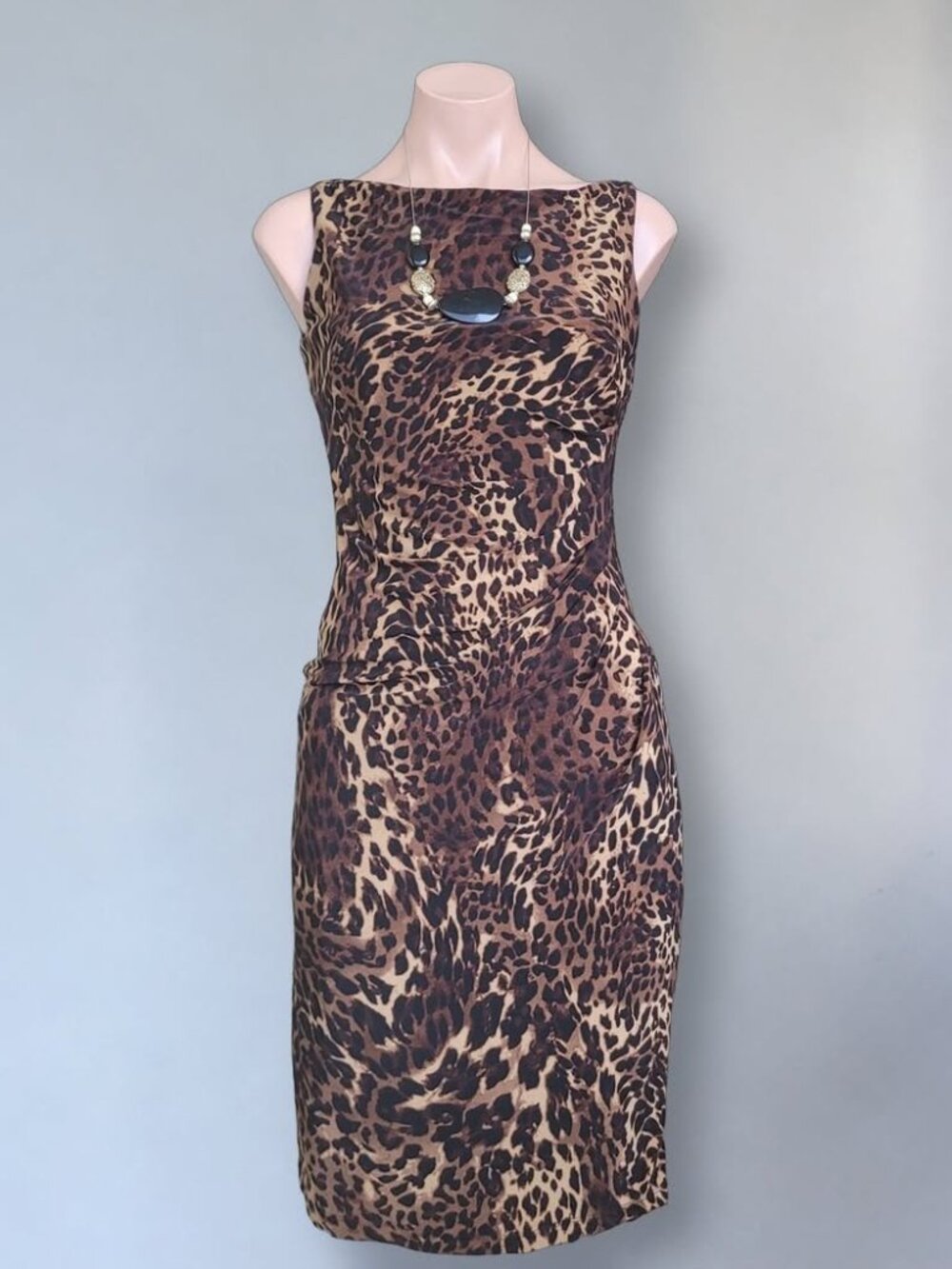 Ralph Lauren Cheetah Animal Print Bodycon Maxi Dress (4)